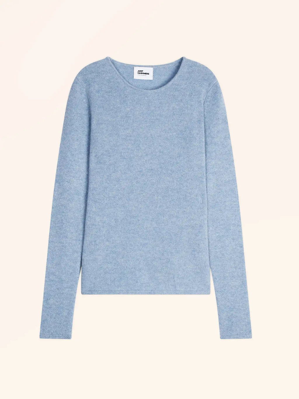 JOYCE Sweater Crew Neck 4 Ply Heather Sky Blue