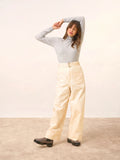 AVA Sweater Turtleneck Heather Pearl Grey