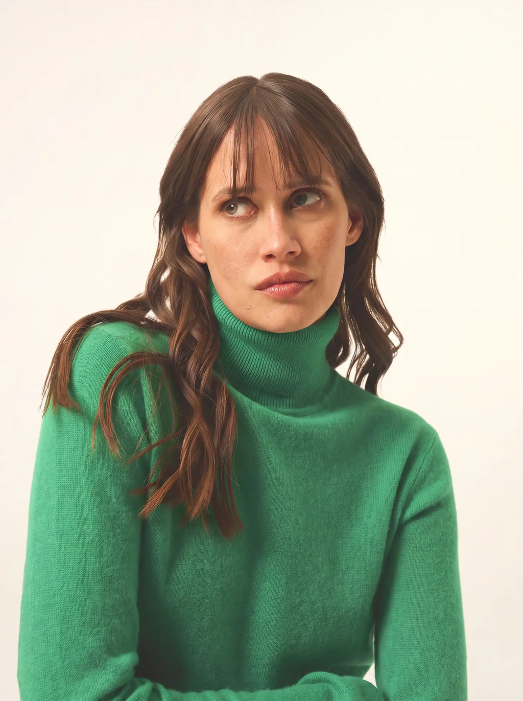 AVA Pull Col Roulé Menthe