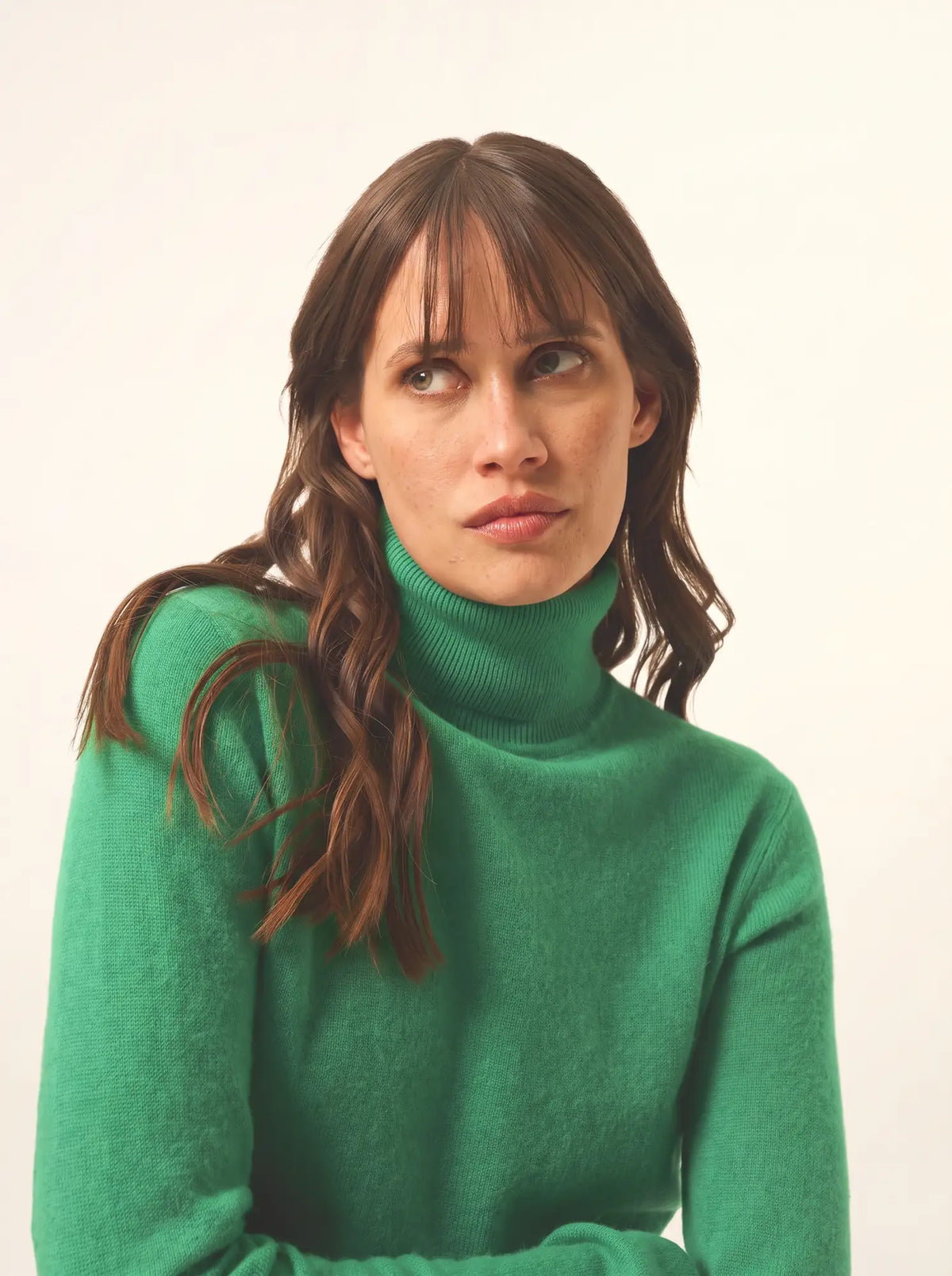 AVA Pull Col Roulé Menthe