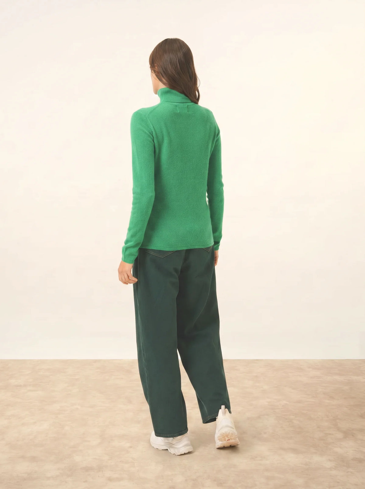 AVA Pull Col Roulé Menthe