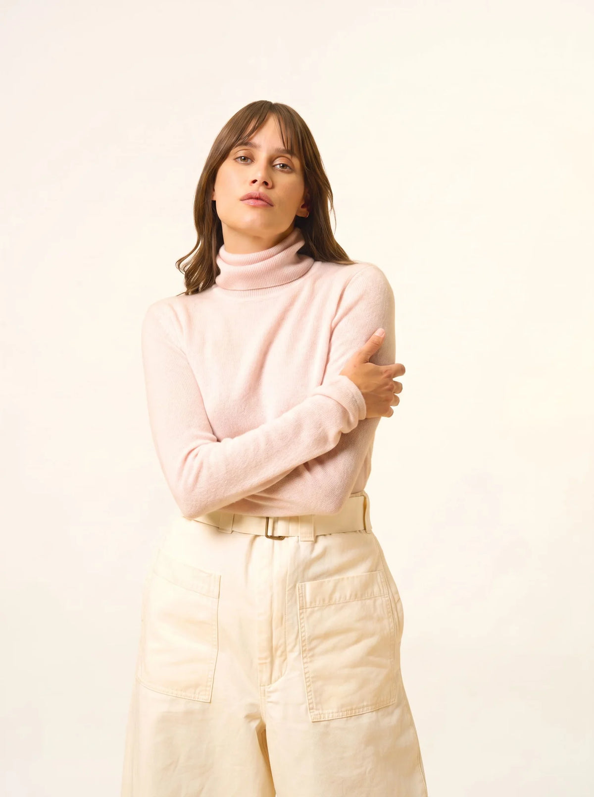 AVA Sweater Turtleneck Powder Pink