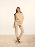 MATT Pull Col Roulé 4 Fils Beige