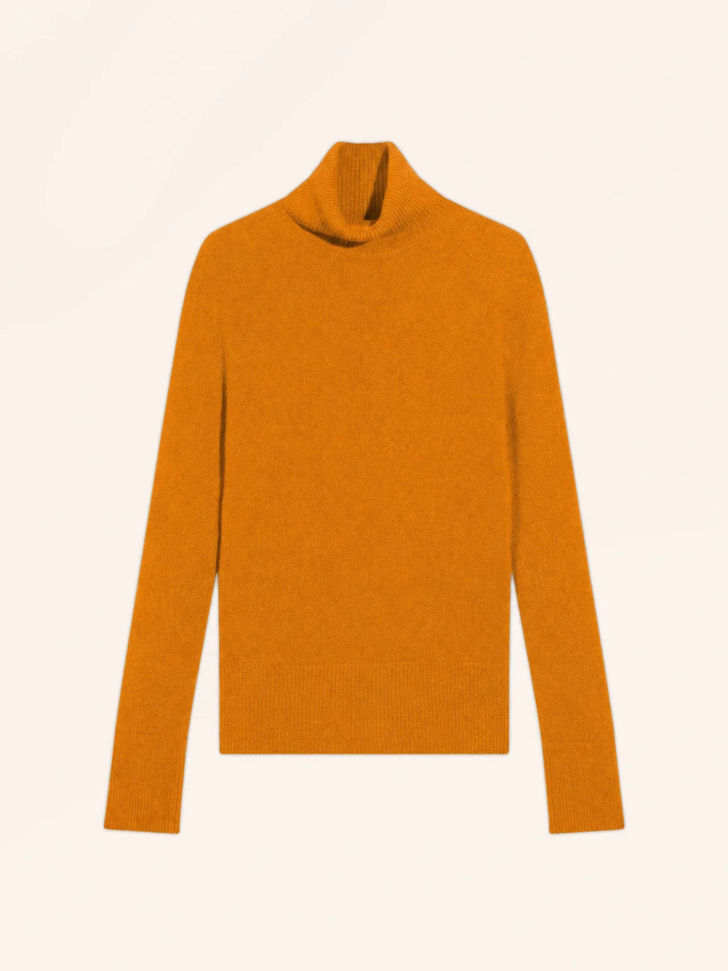 LEXIE Pull Col Roulé Ocre