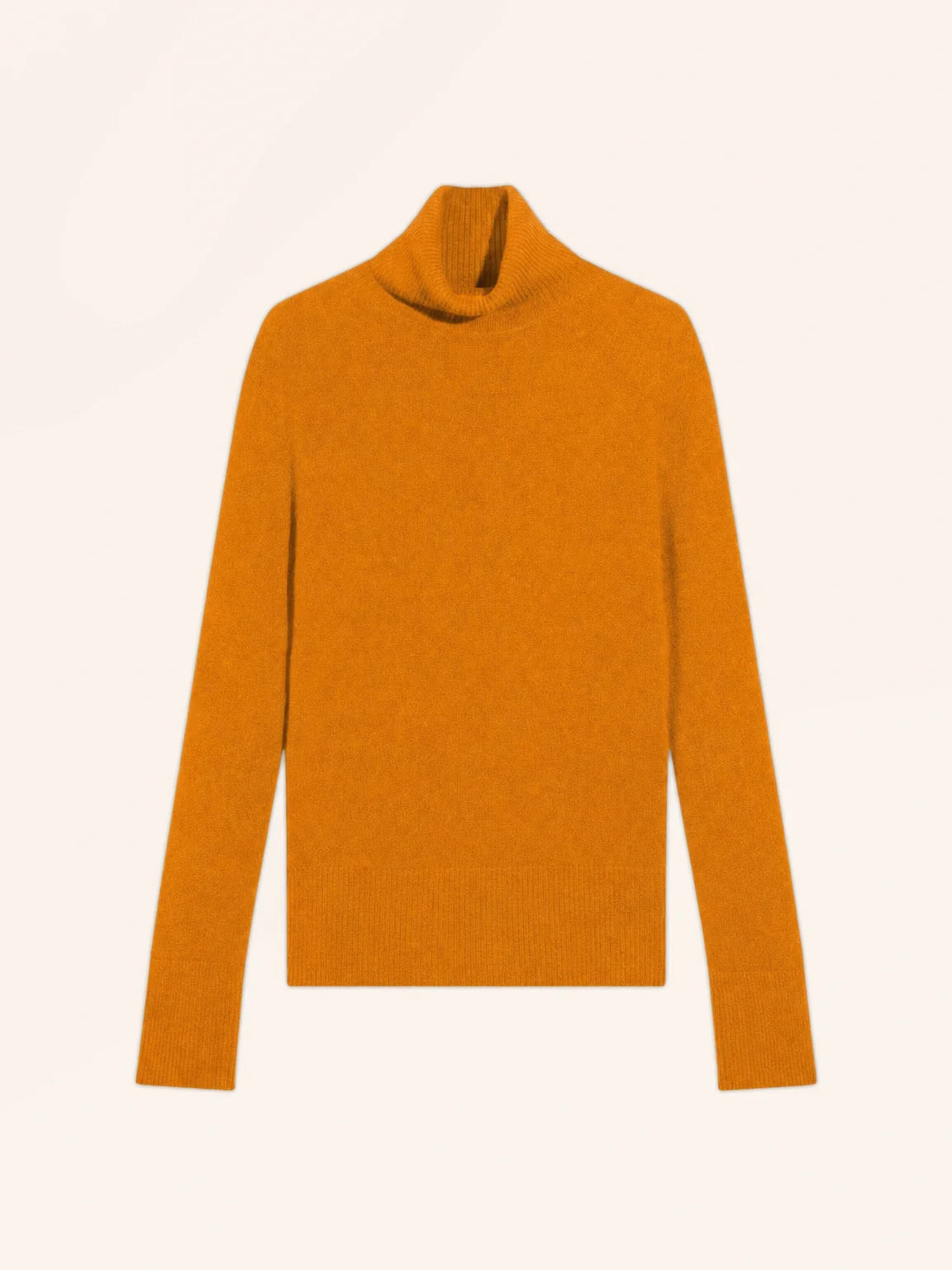 LEXIE Pull Col Roulé Ocre
