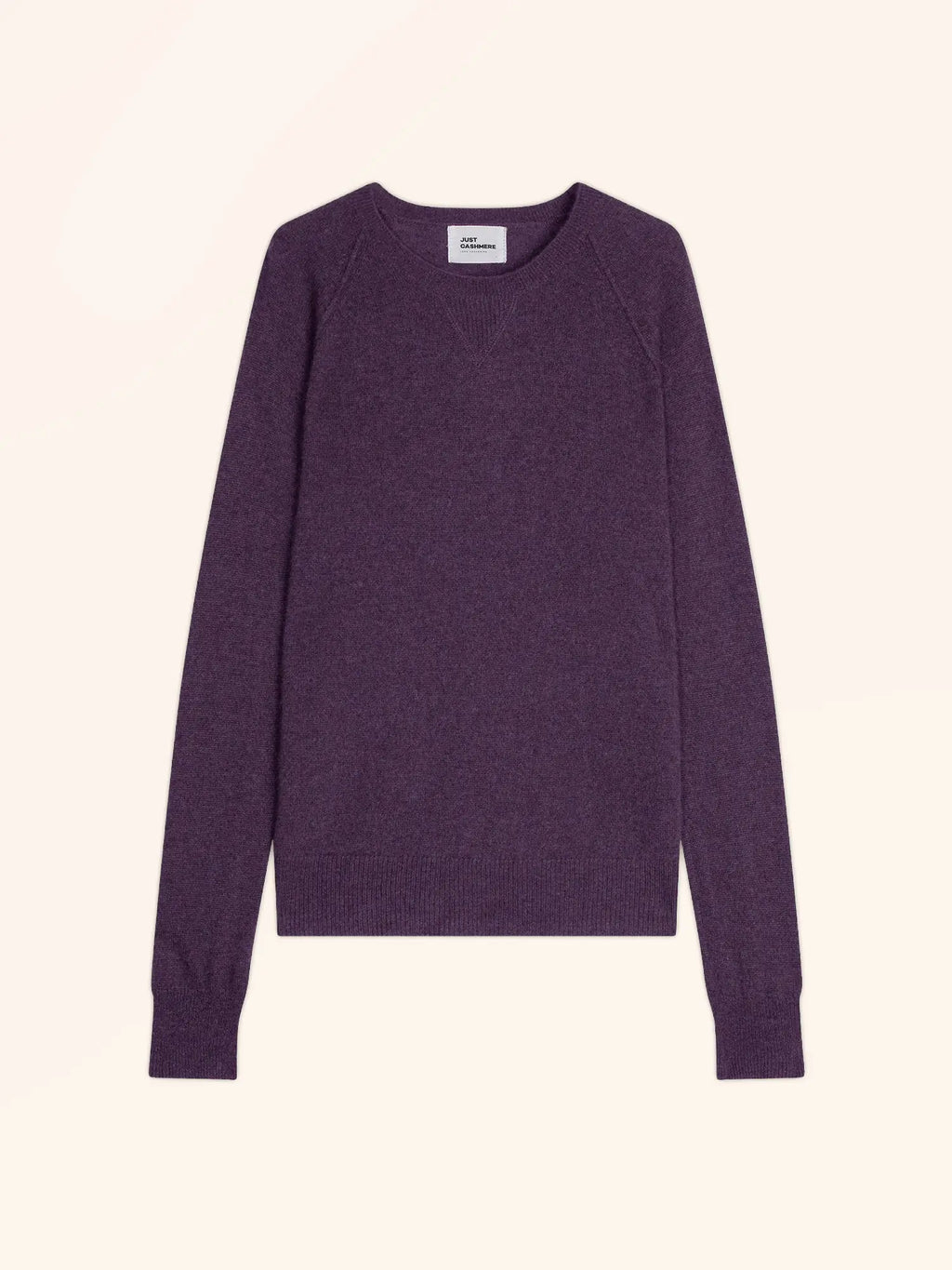 HELEN Pull Col Rond Violet Chiné