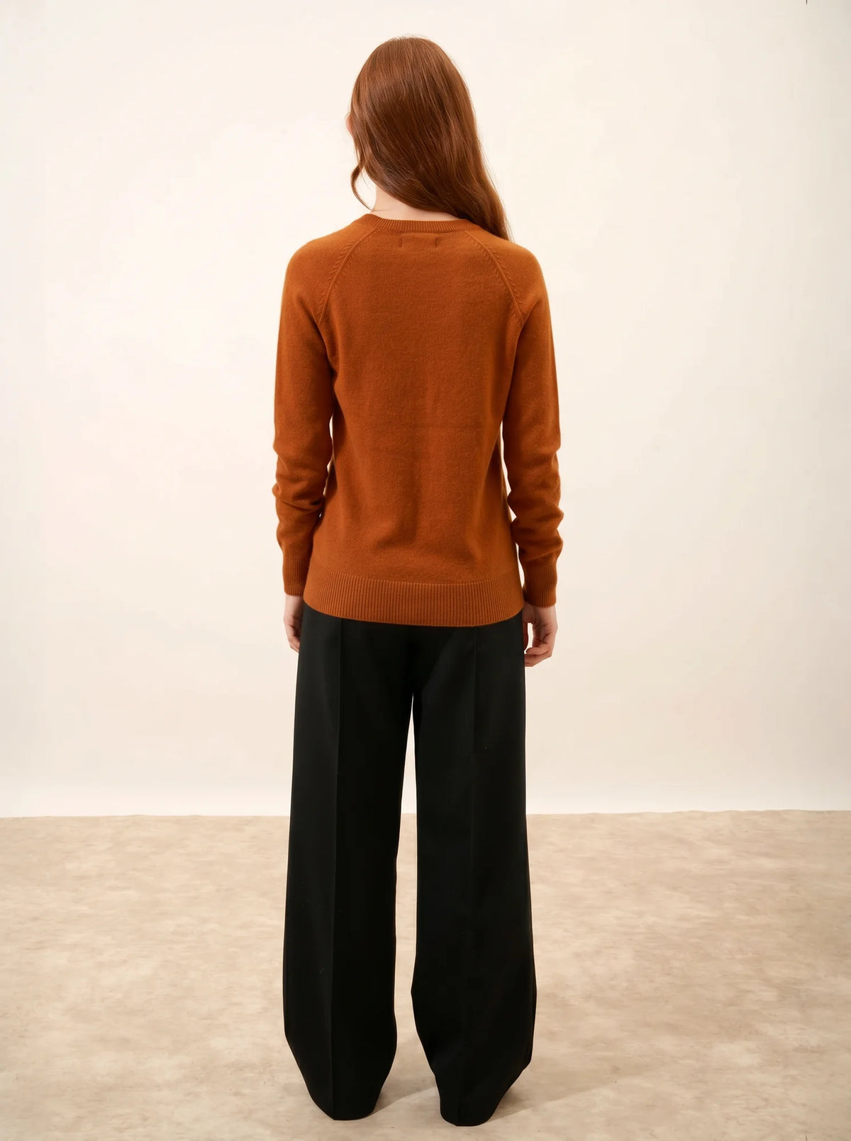 HELEN Pull Col Rond Safran