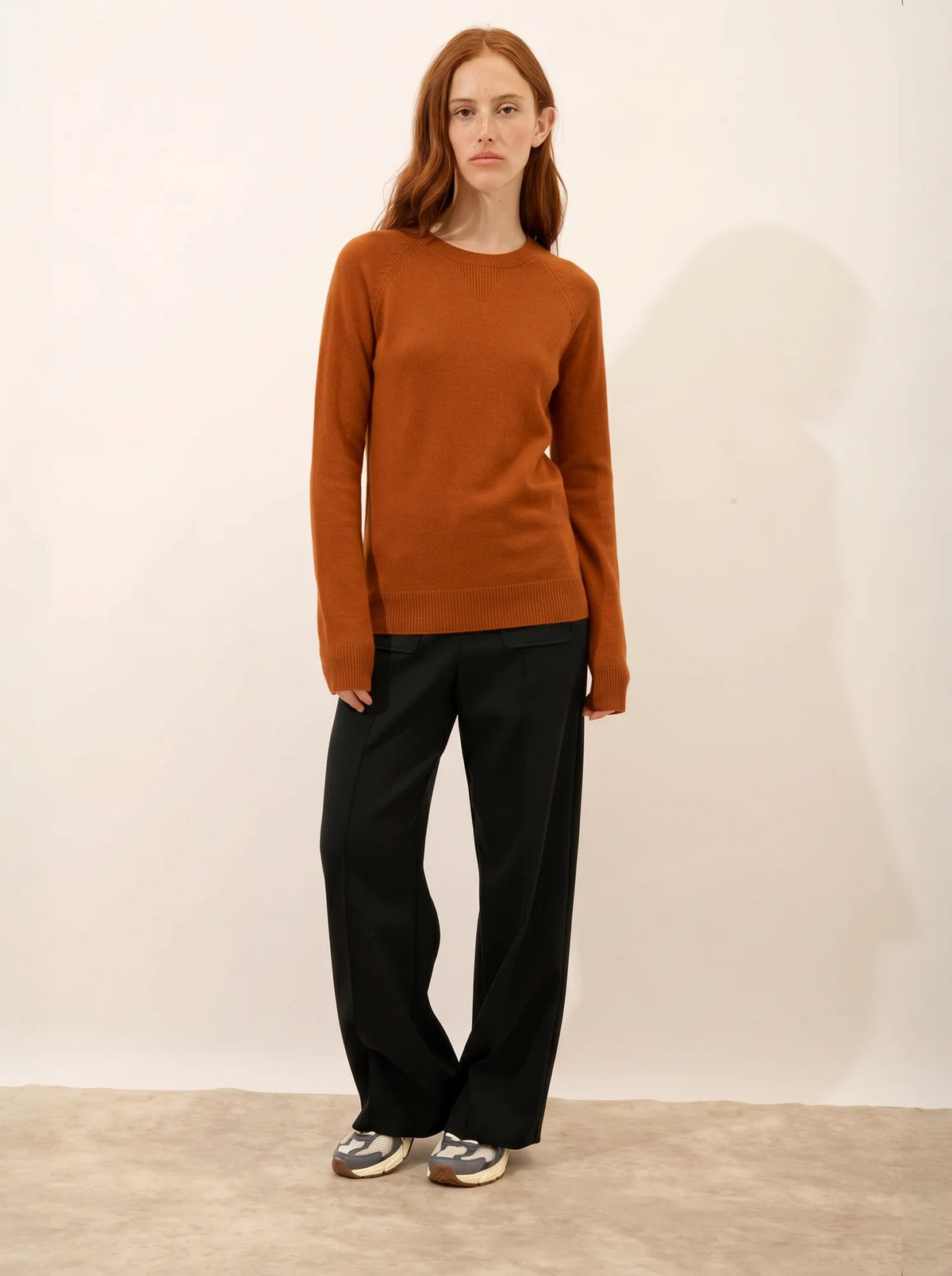 HELEN Pull Col Rond Safran