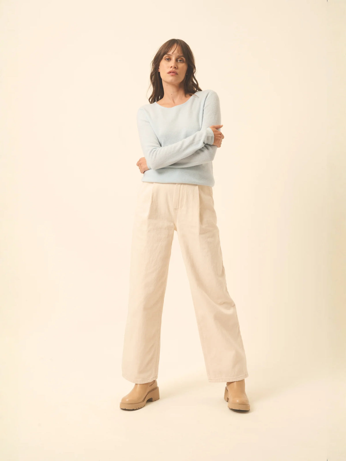 VIVIAN Pullover Rundhalsausschnitt Frostblau