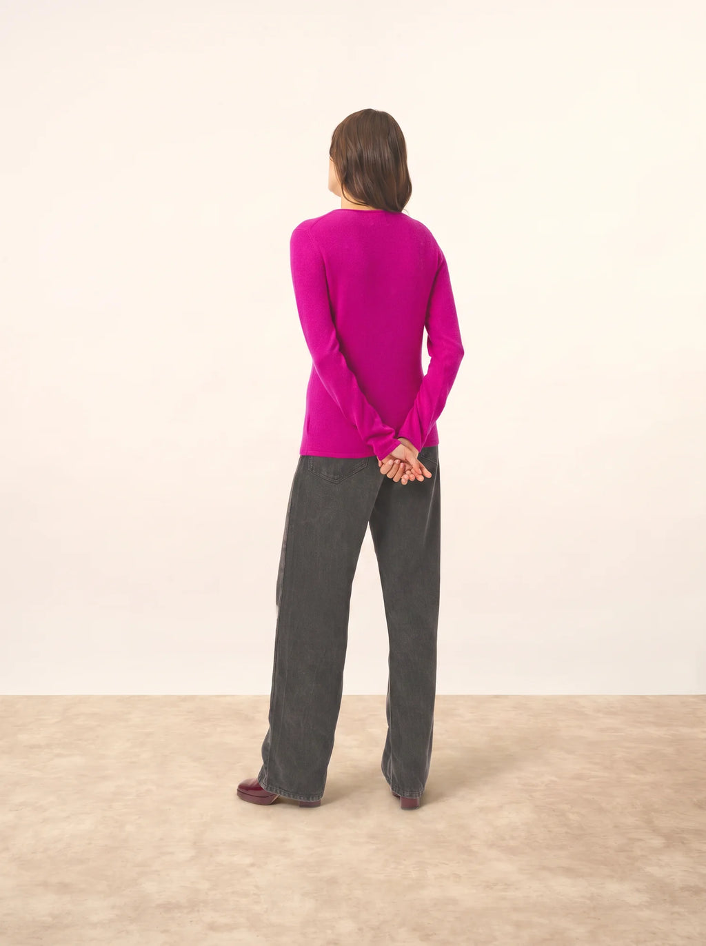 VIVIAN Pull Col Rond Violine