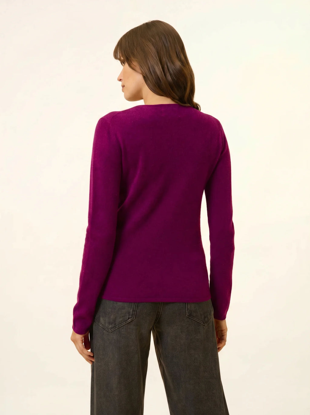 VIVIAN Sweater Crew Neck Plum