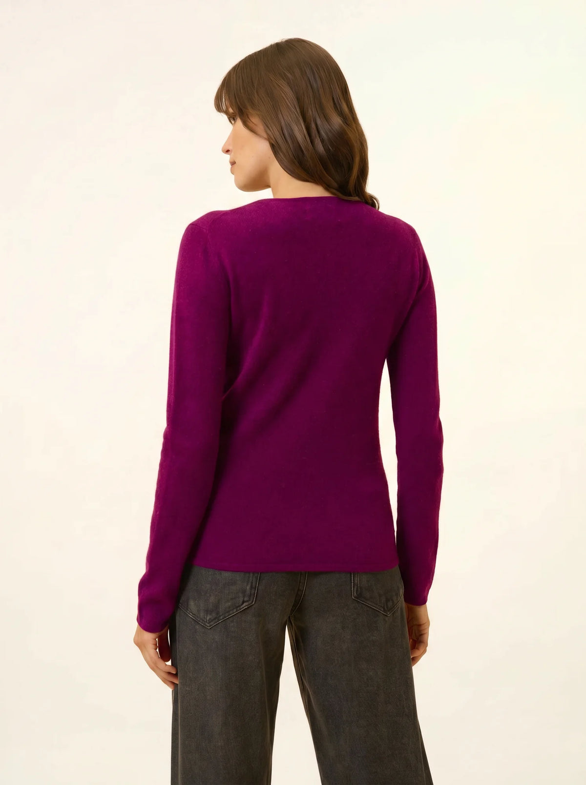 VIVIAN Pull Col Rond Prune
