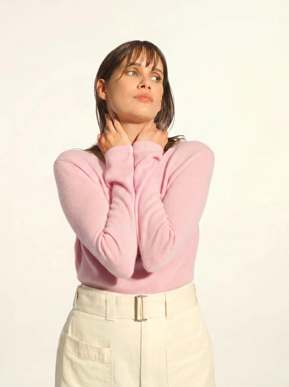 JOAN Pull Col V Dragée