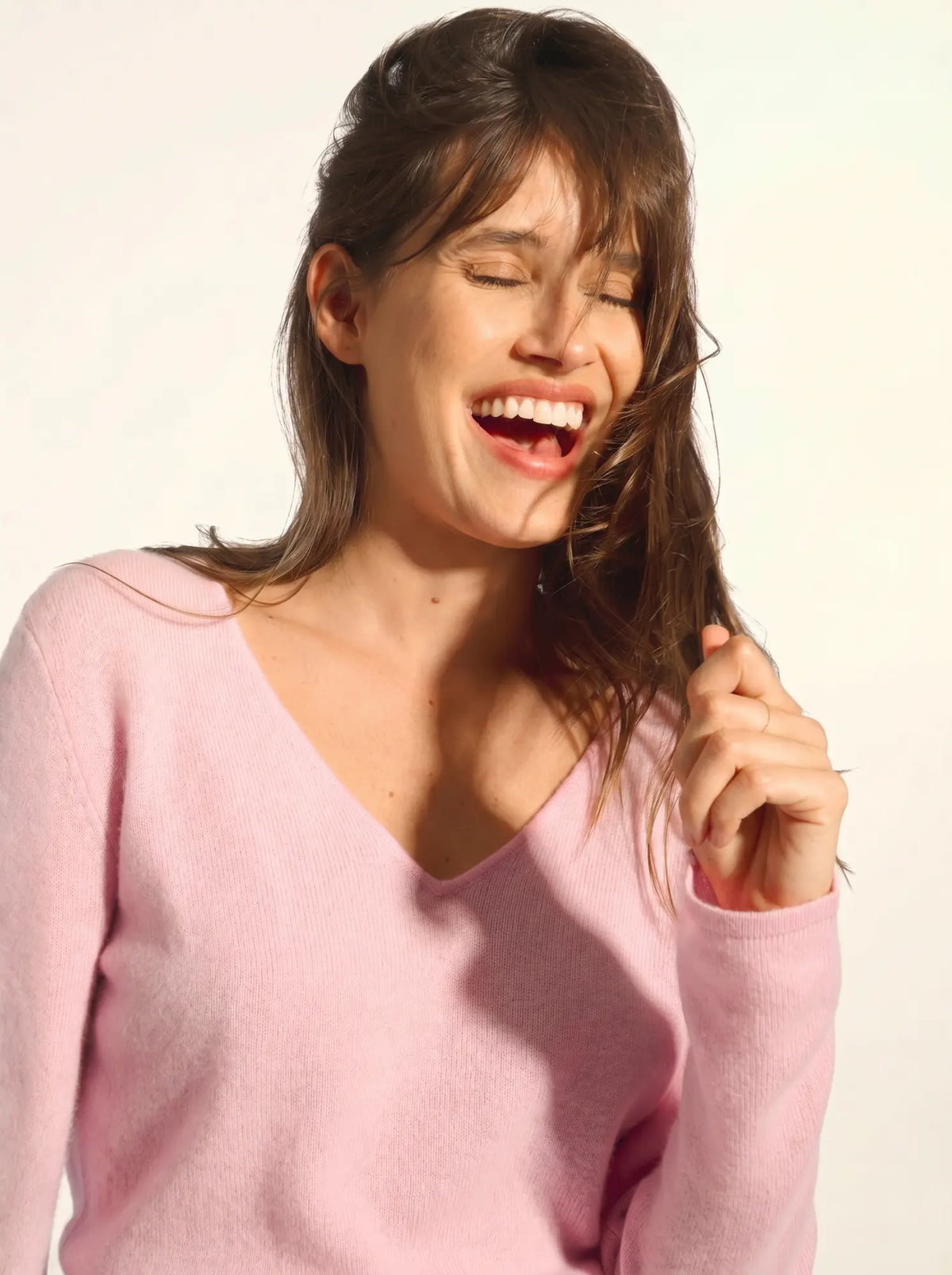 JOAN Pull Col V Dragée