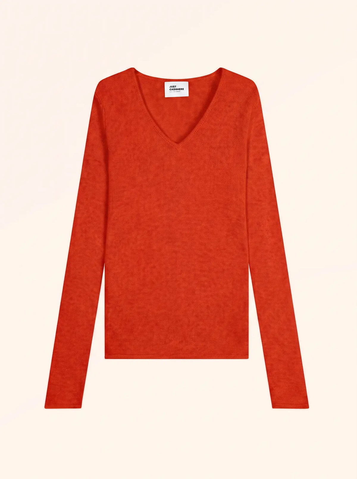 ABBY Pull Col V 4 Fils Tomate