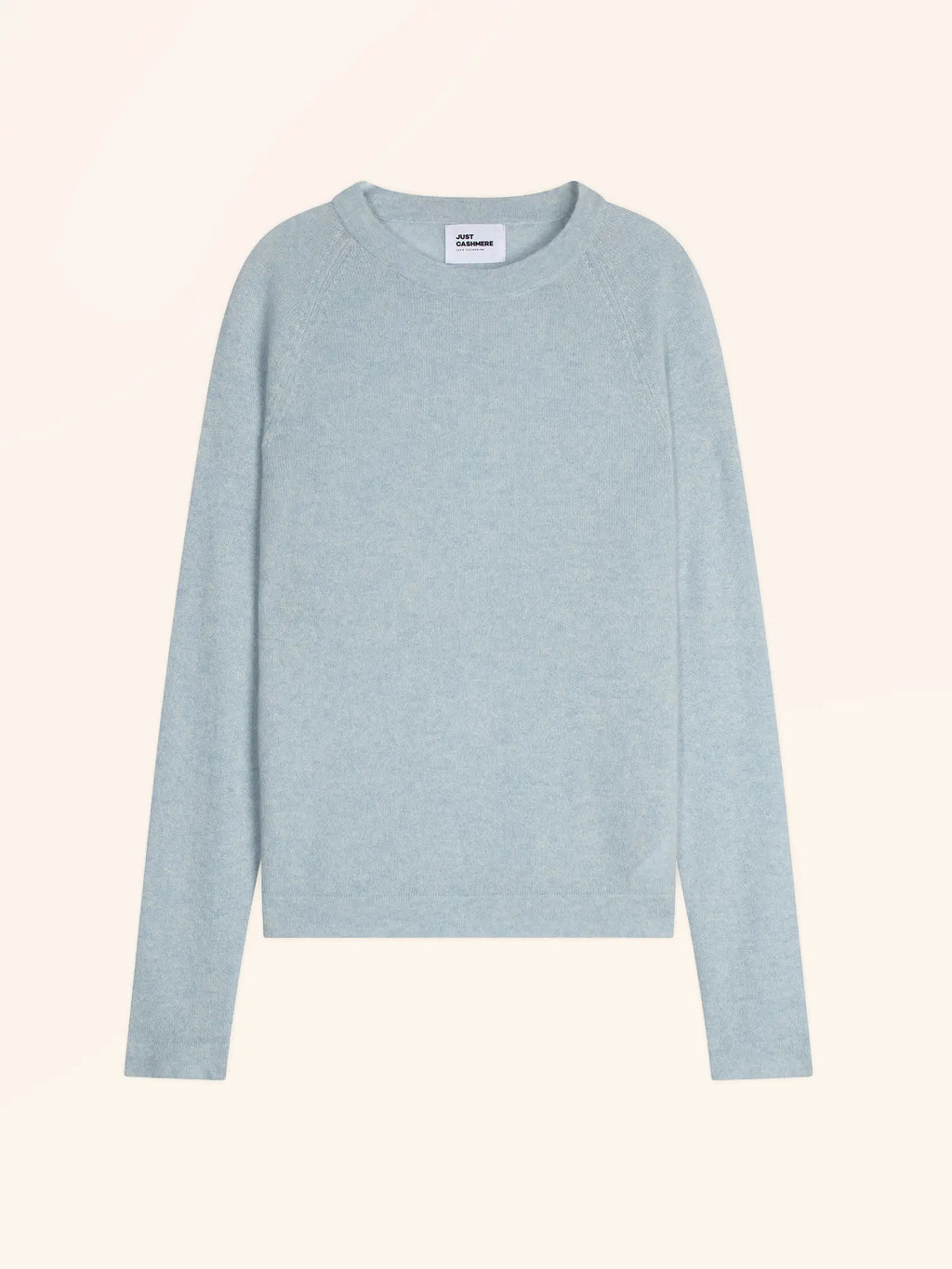 JANE Pull Col Rond Bleu Clair Chiné