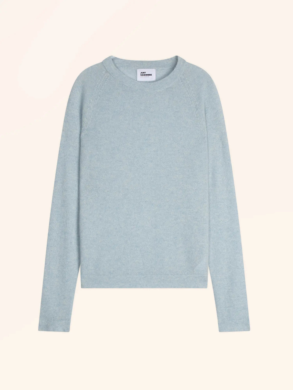 JANE Pull Col Rond Bleu Clair Chiné