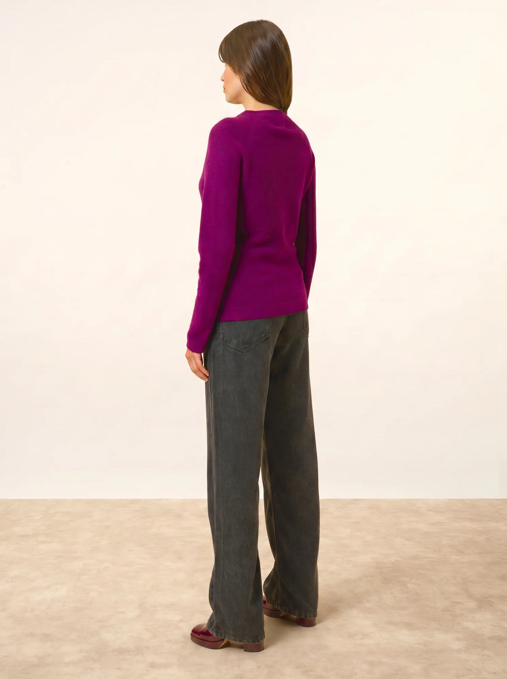 JANE Pull Col Rond Prune