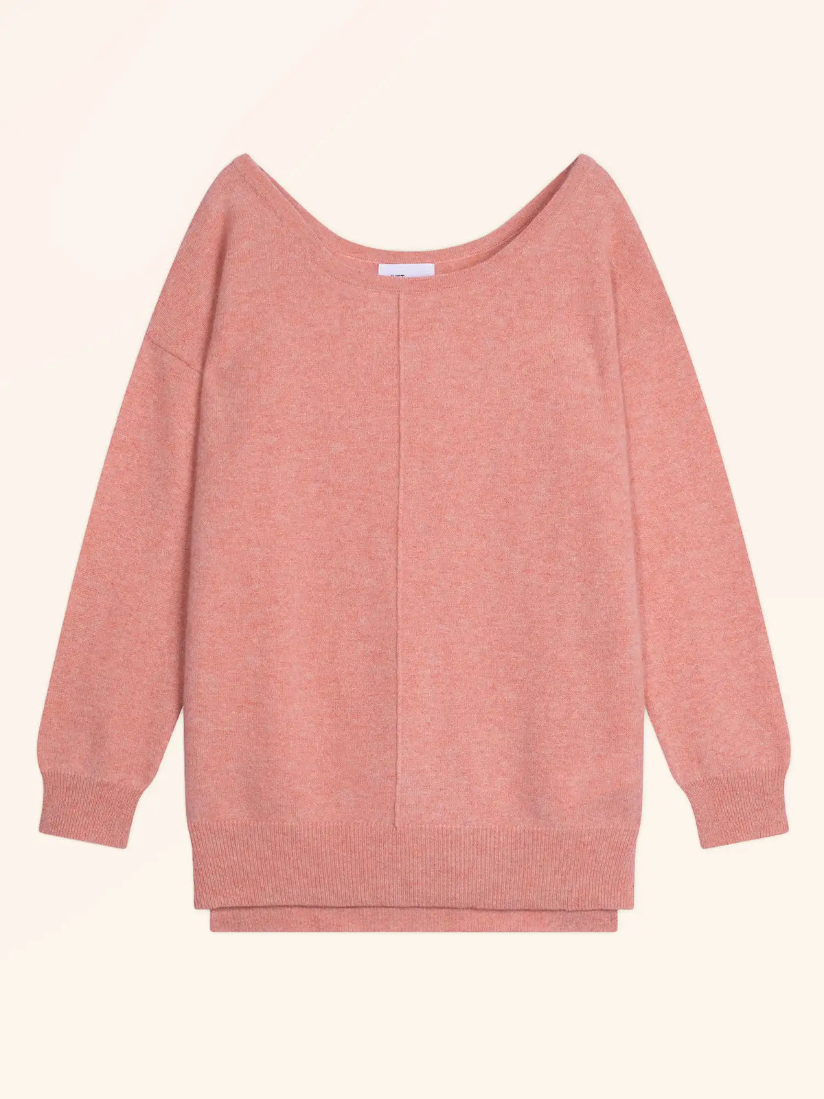 KAREN Pullover U-Boot-Ausschnitt Koralle meliert