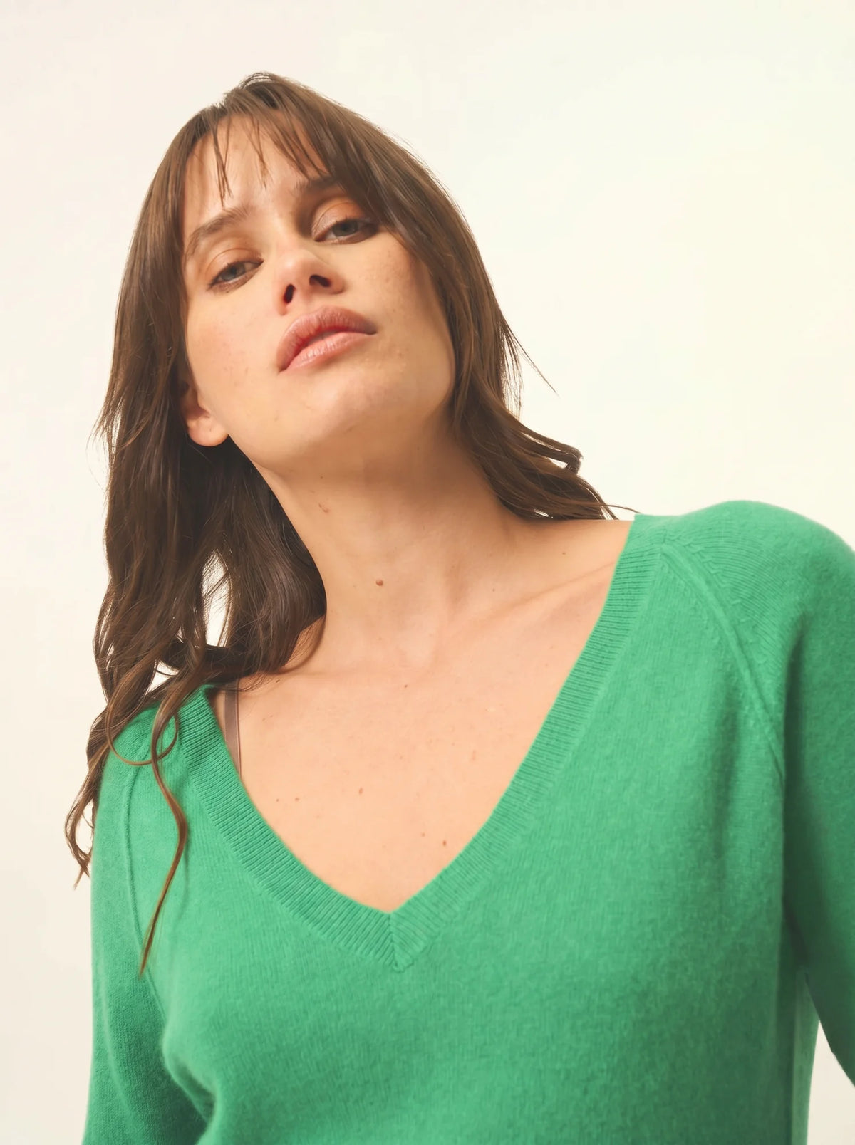 PHOEBE Pullover V-Ausschnitt Minzgrün