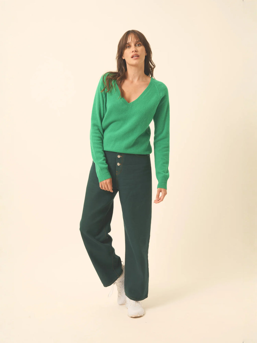 PHOEBE Pullover V-Ausschnitt Minzgrün
