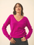 PHOEBE Pullover V-Ausschnitt Magenta