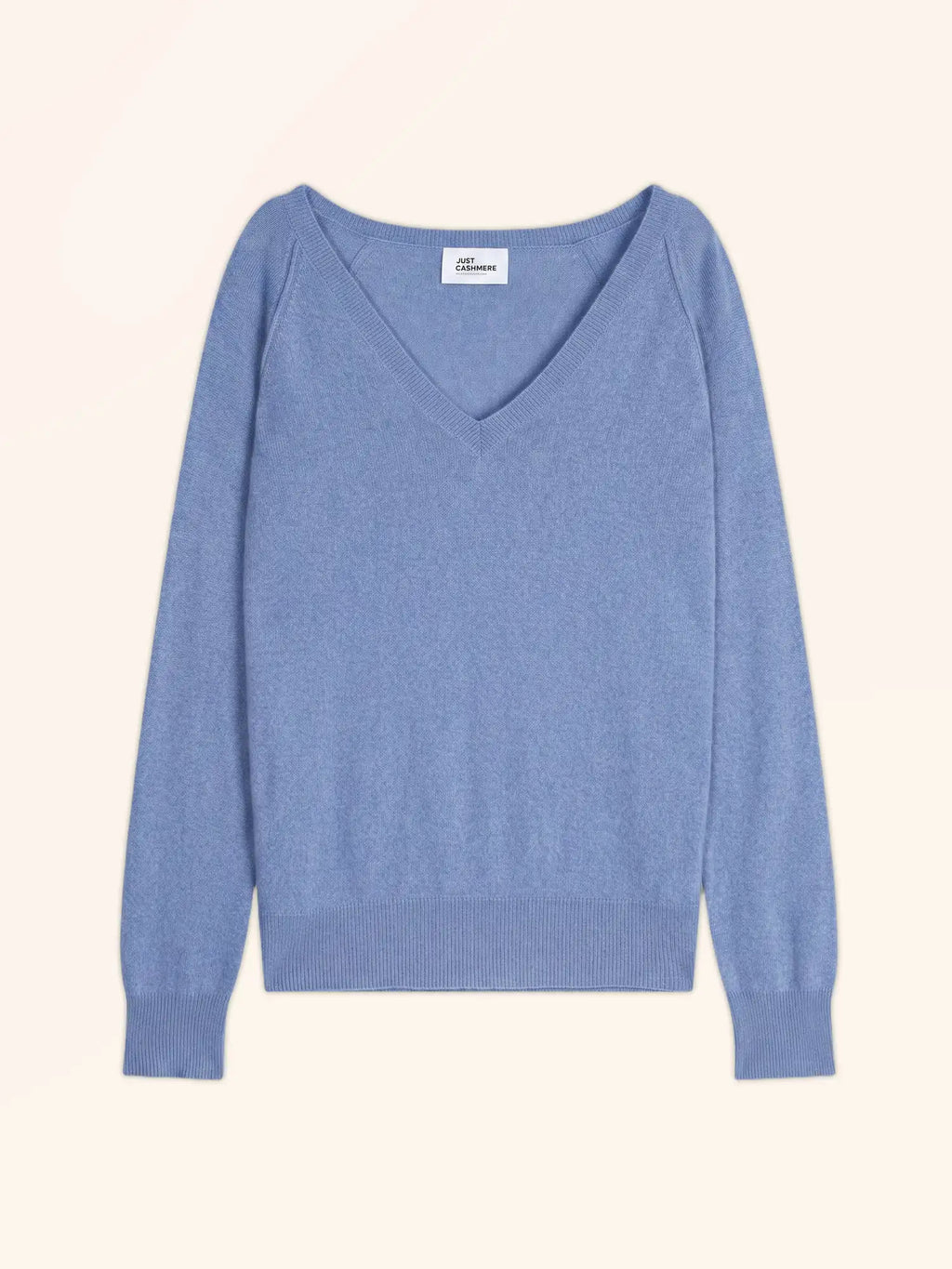 PHOEBE Pull Col V Ciel Chiné