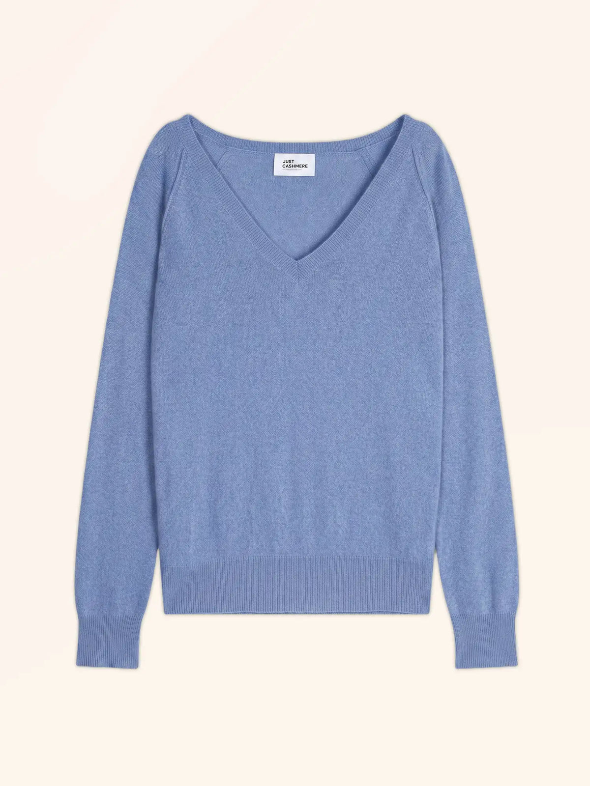 PHOEBE Pull Col V Ciel Chiné
