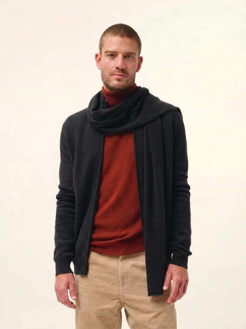 SPENCER Scarf Heather Black