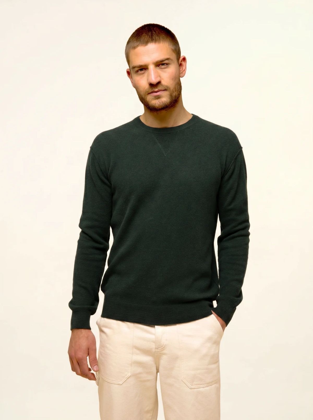 NOE Pull Col Rond Cyprès