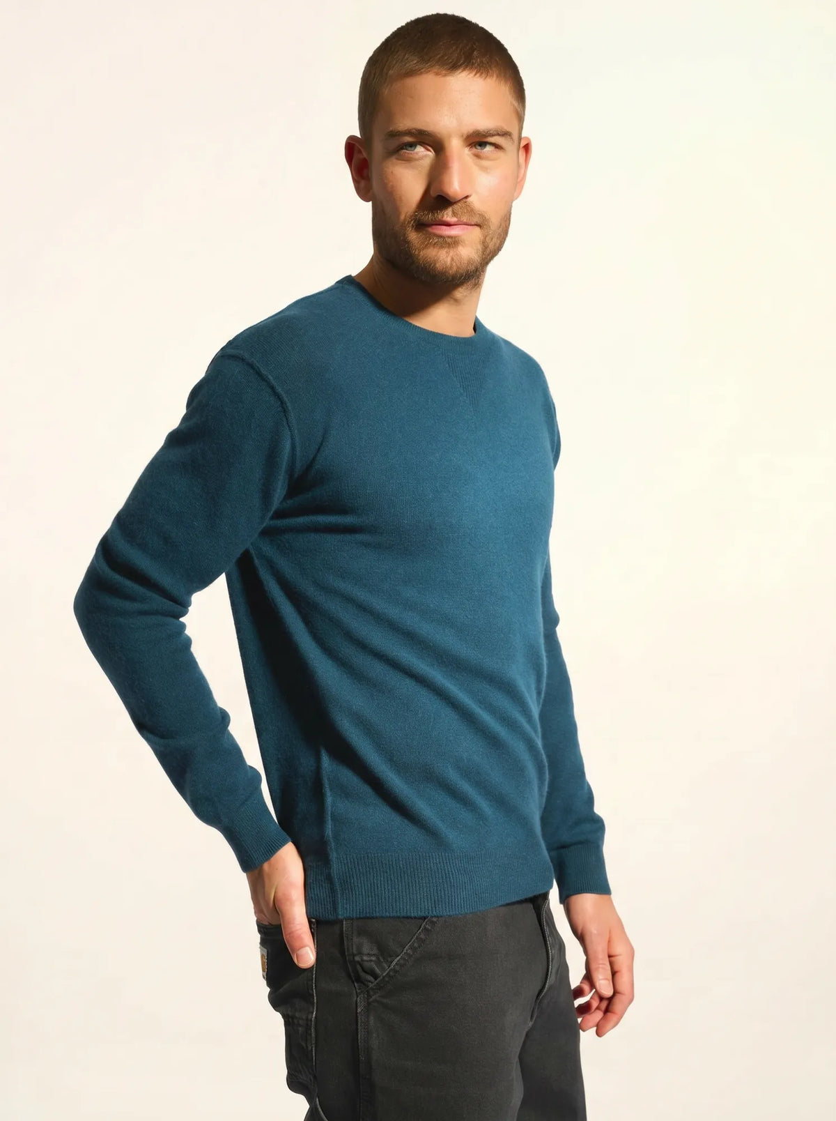 NOE Pull Col Rond Vert Canard