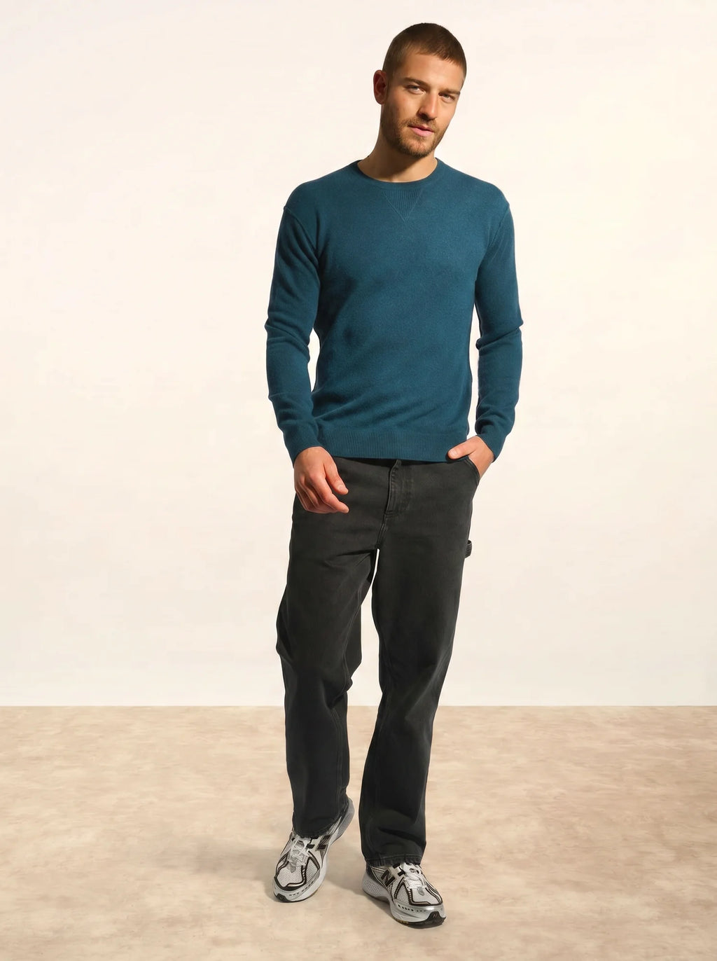 NOE Pull Col Rond Vert Canard