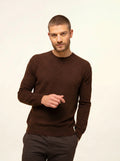 NOE Pull Col Rond Café
