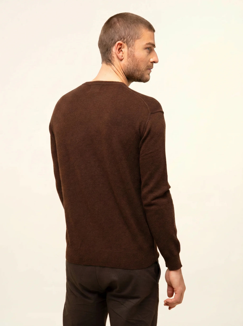 NOE Pull Col Rond Café