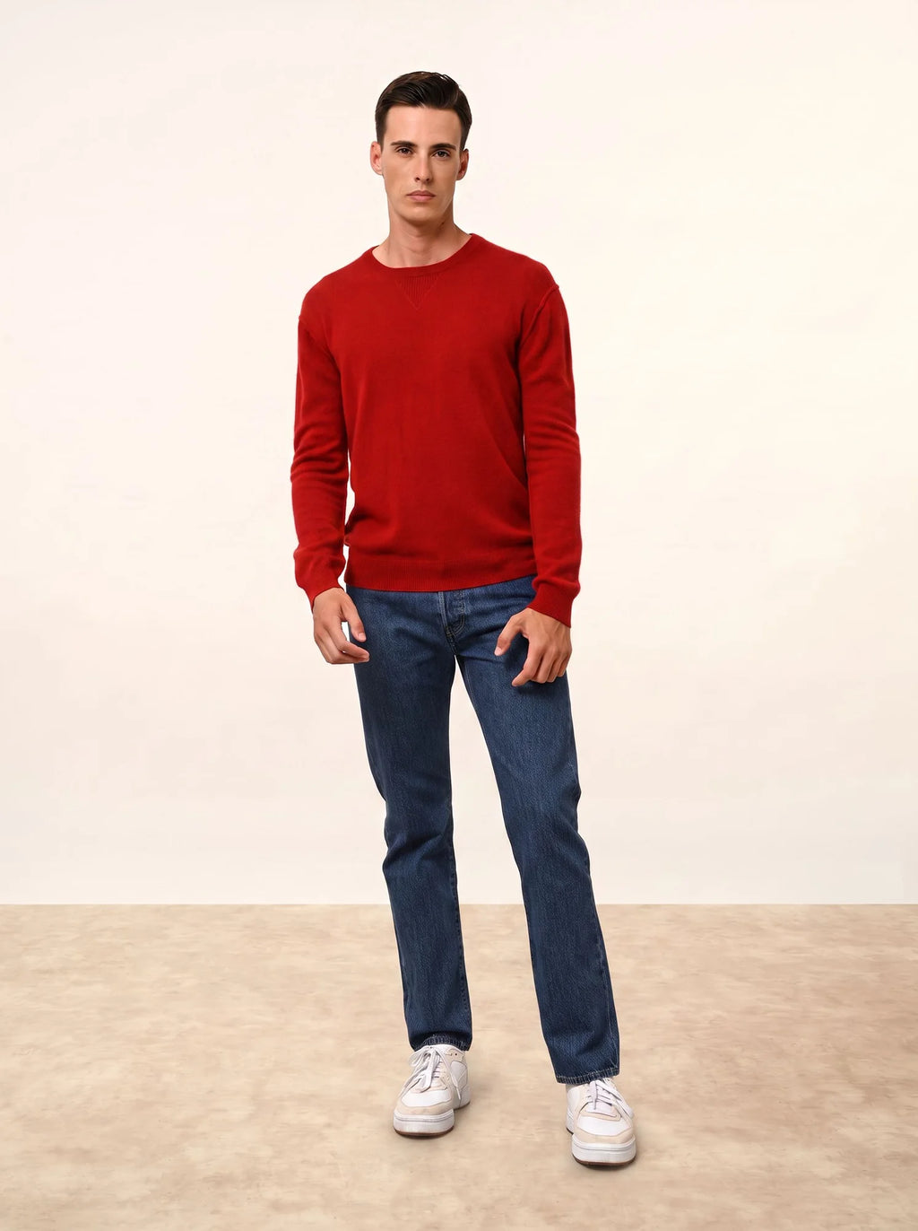 NOE Pull Col Rond Rubis