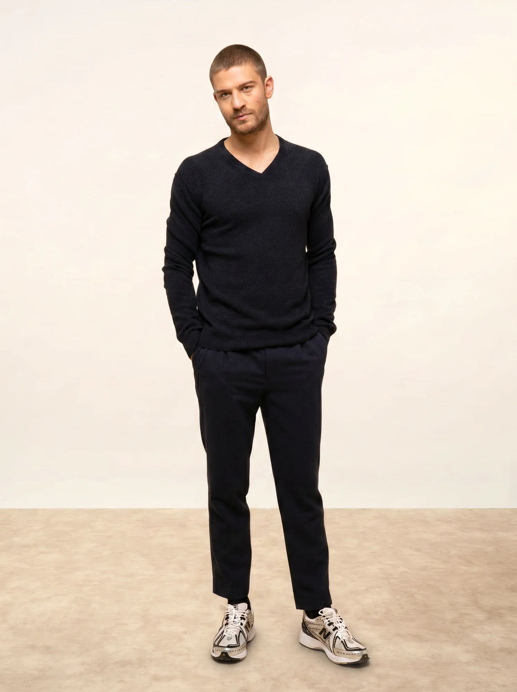 TOM Pullover V-Ausschnitt Kaviar
