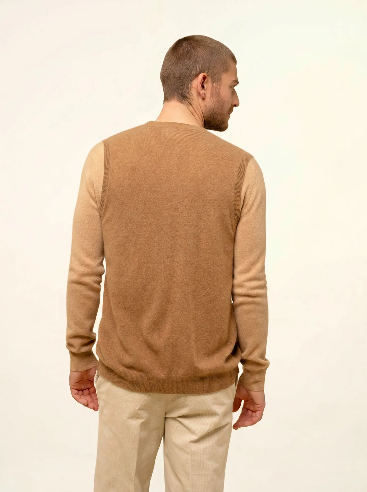 LANA Cardigan Col V sans Manches Noisette