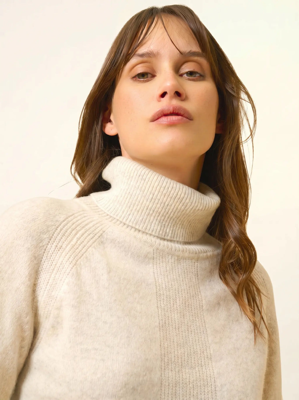 LILLY Sweater Turtleneck Heather Pearl Grey