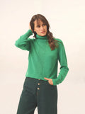 LILLY Pull Col Roulé Menthe