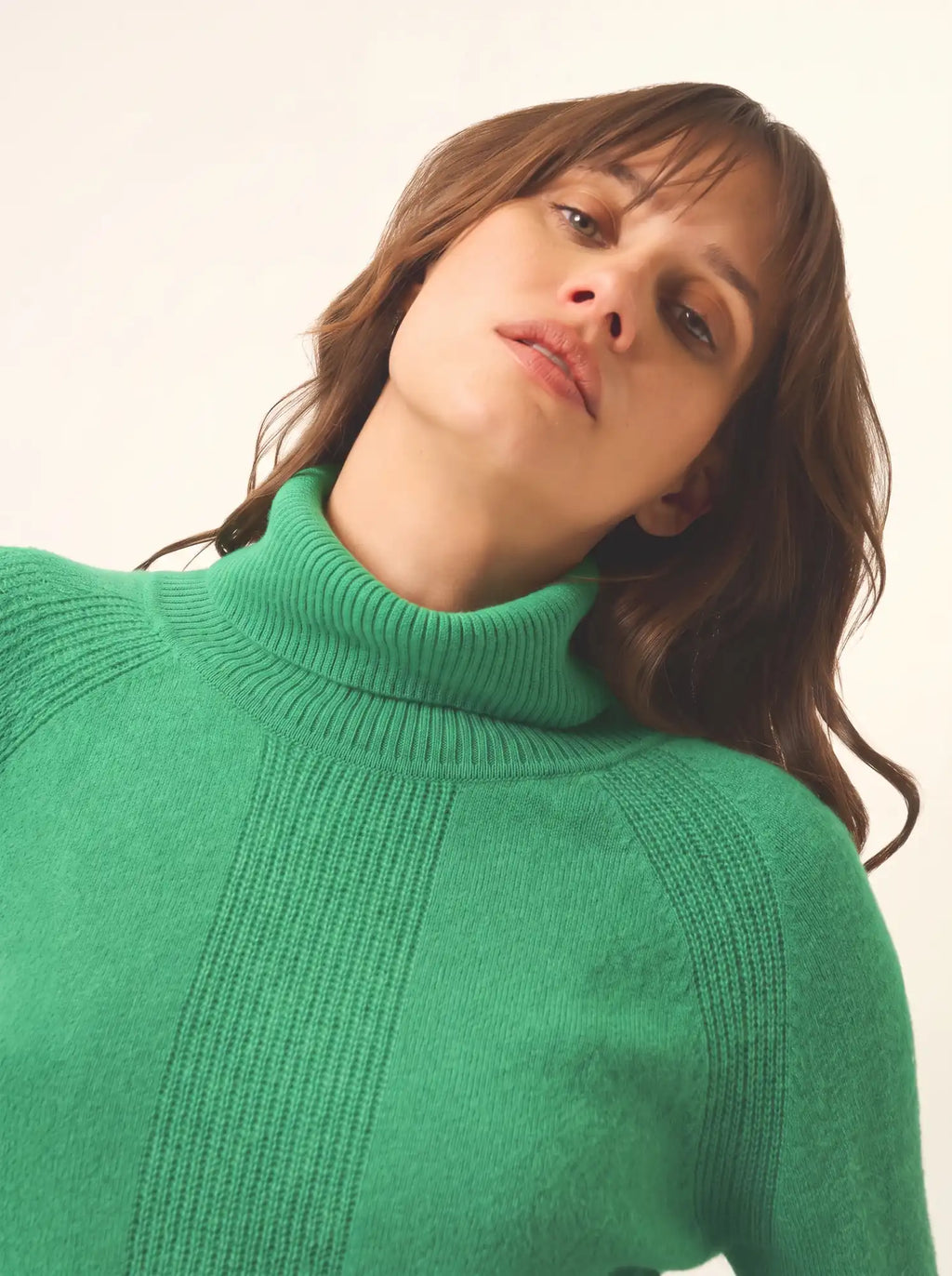 LILLY Pull Col Roulé Menthe