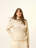 BLANTYRE Pull Col Roulé Gris Perle Chiné