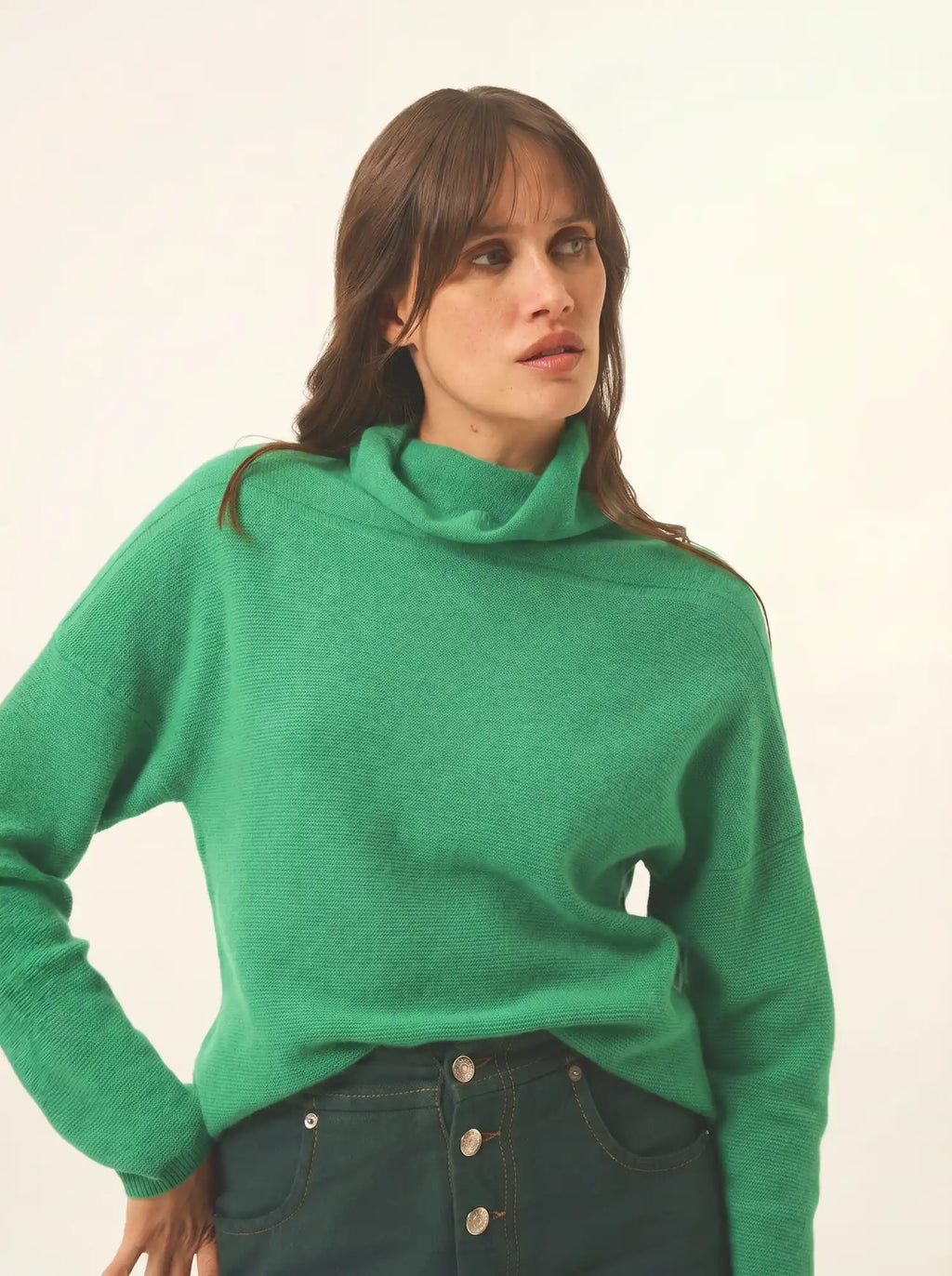BLANTYRE Pull Col Roulé Menthe