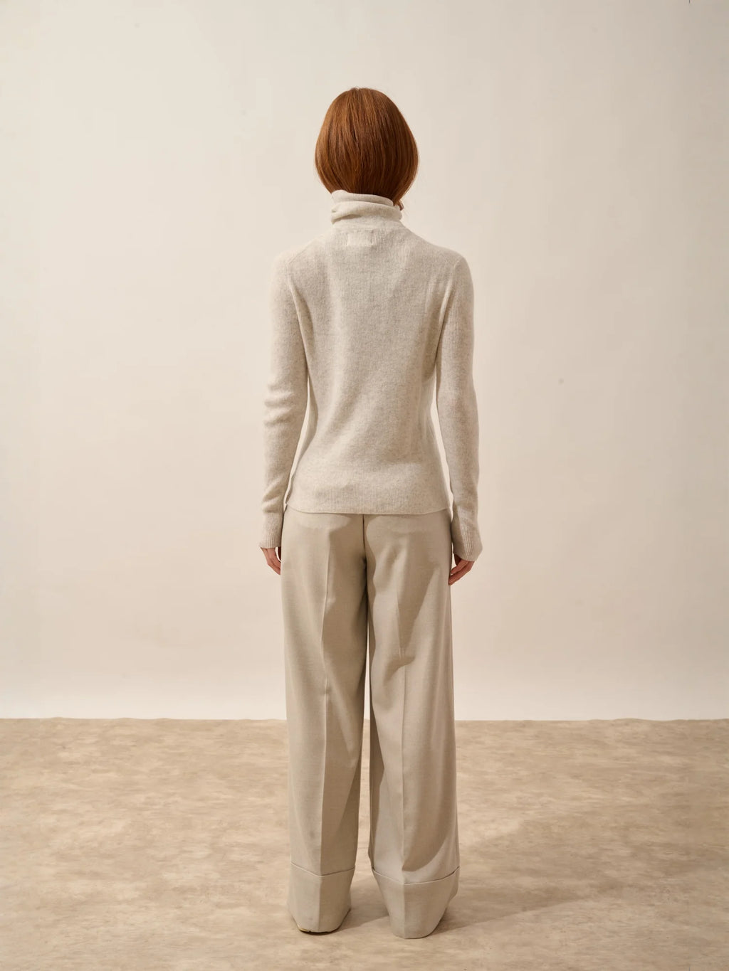 LANAIS Pull Col Roulé Gris Perle Chiné