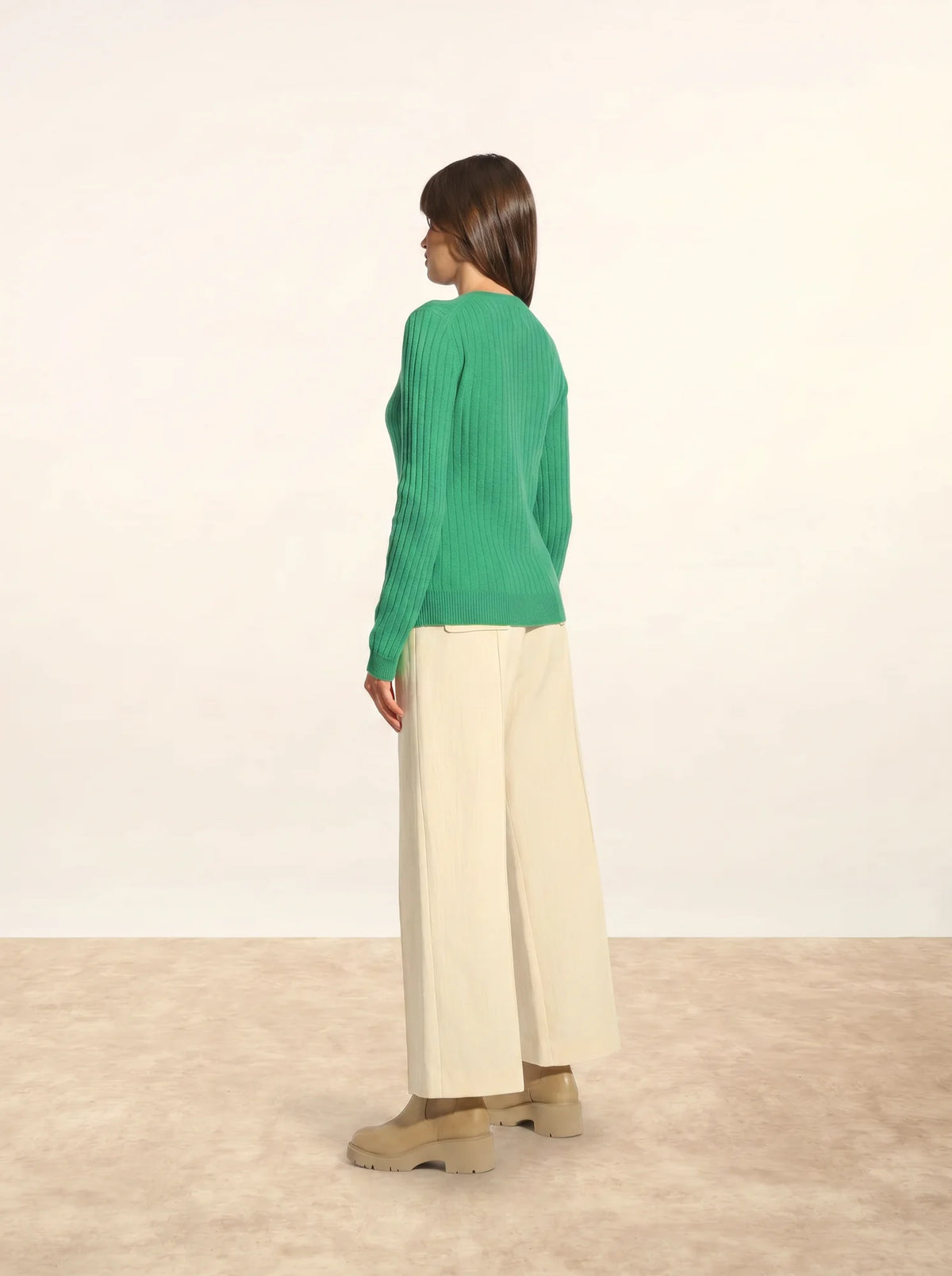 AVANA Pull Col Rond Menthe