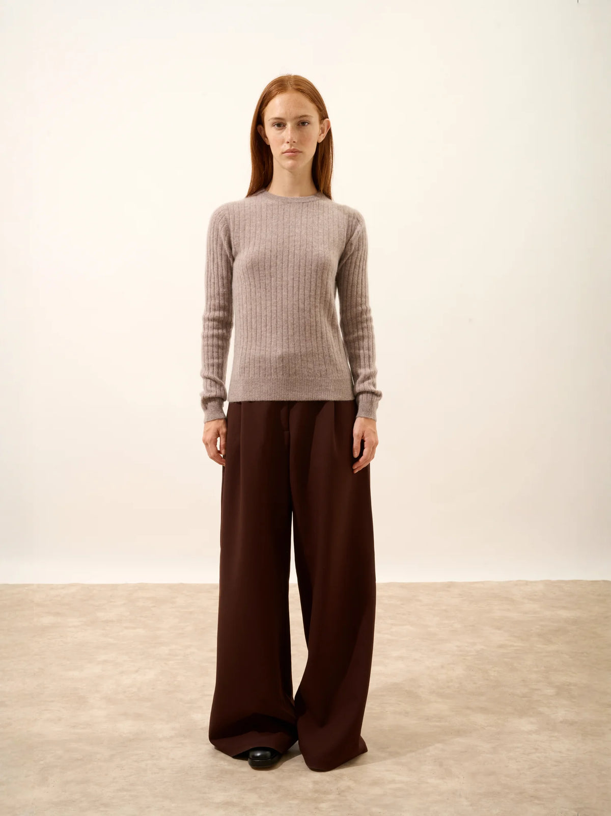 AVANA Pull Col Rond Caribou Chiné