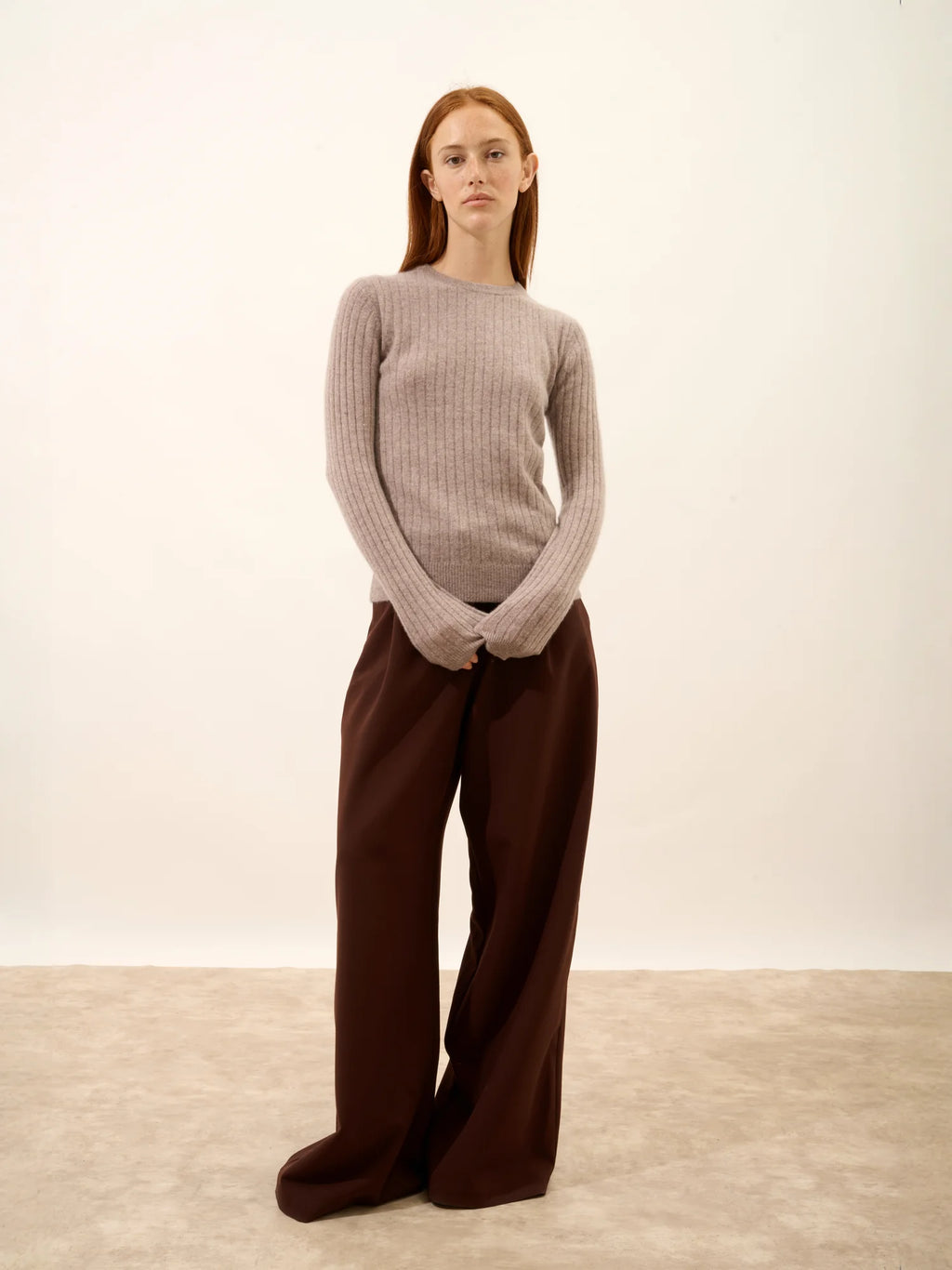 AVANA Pull Col Rond Caribou Chiné