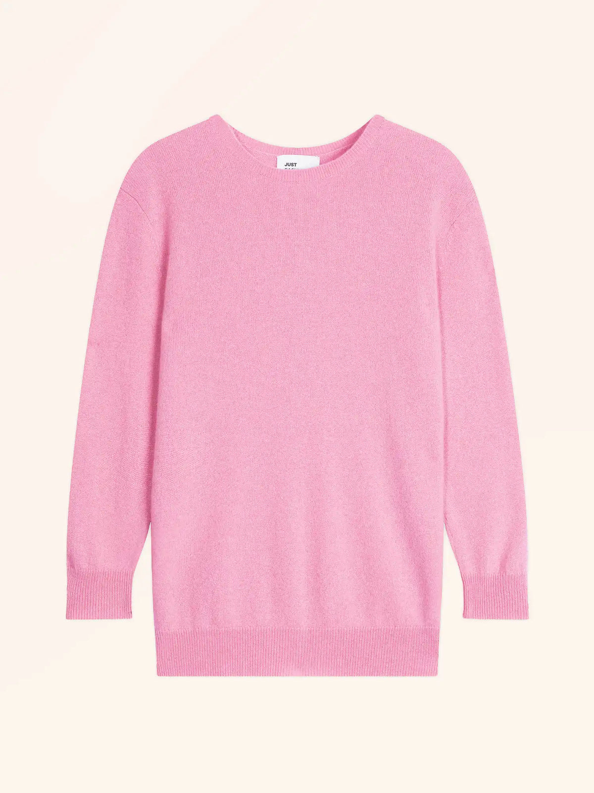 JANICE Pullover Rundhalsausschnitt hinten geknöpft Zuckerrosa