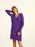 TRACY Robe Col V Violette
