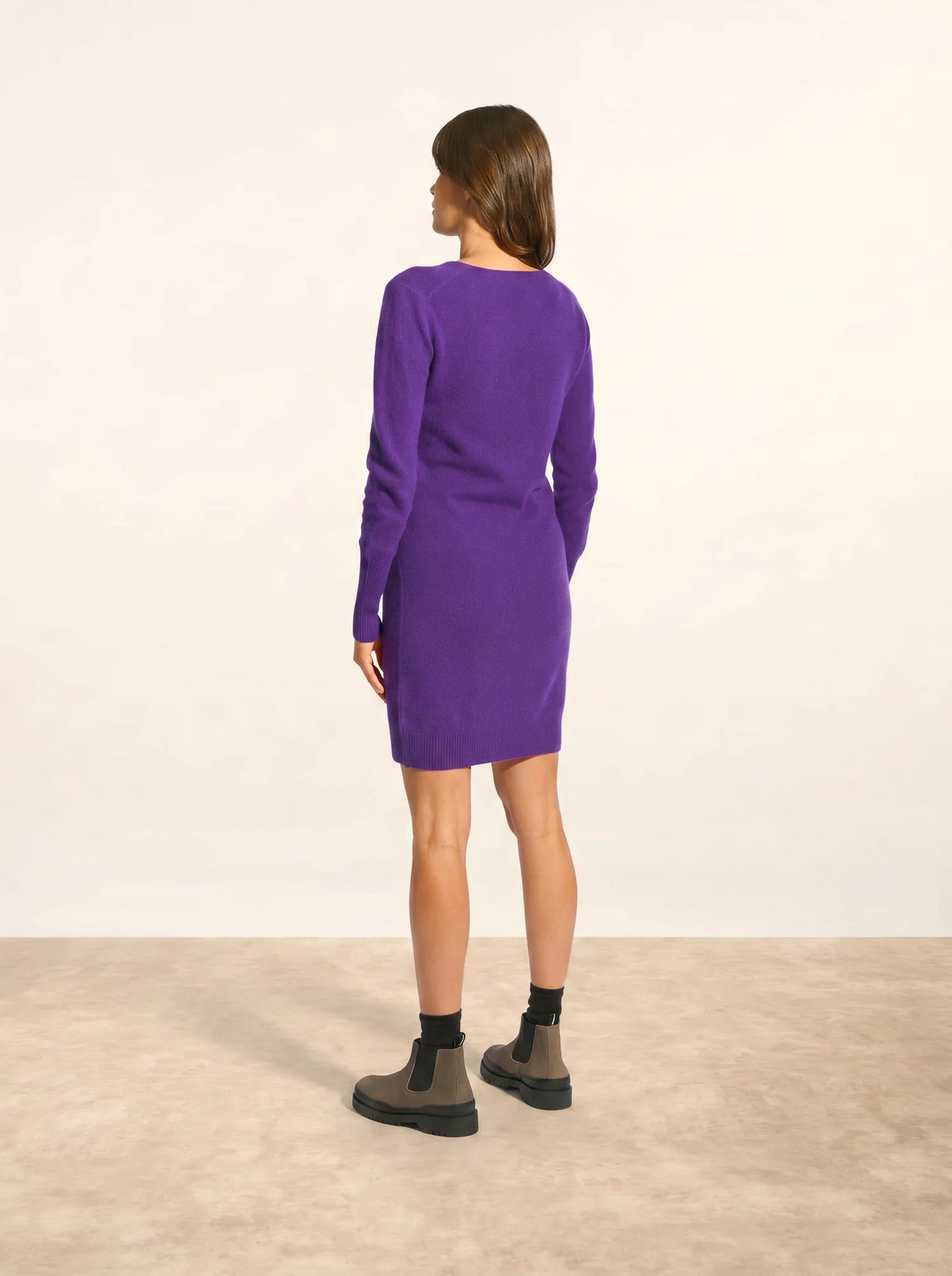 TRACY Robe Col V Violette