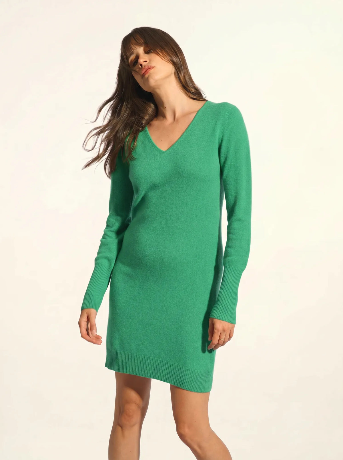 TRACY Robe Col V Menthe